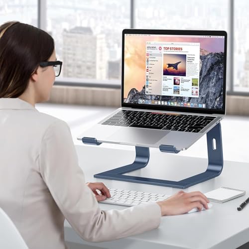 Laptop Stand for Desk, Detachable Laptop Riser, Aluminum Laptop Holder, Compatible with MacBook Air/Pro, Dell, HP, and All Laptops (11-16 inch), Grey