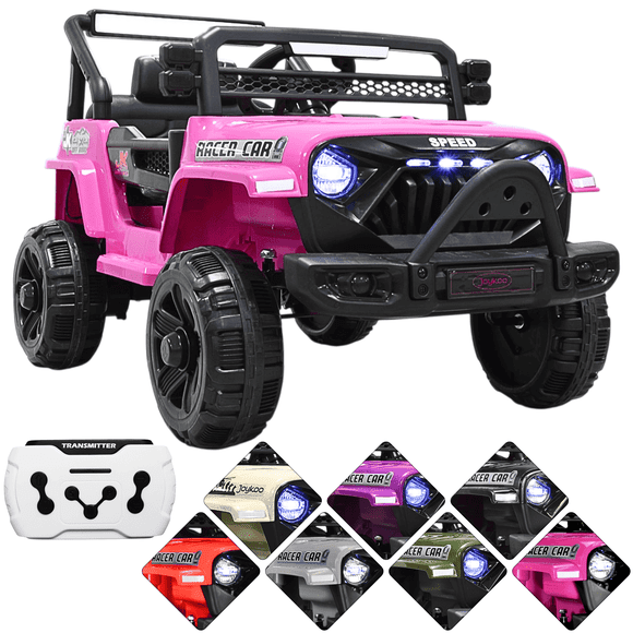 Camioneta montable JOYKOO eléctrica 93 cm rosa Control remoto 12V