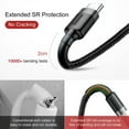 thumbnail image 6 of Baseus USB C Cable 2 Pack 10ft Fast Charging Braided for iPhone 16, Samsung Galaxy, Black, 6 of 13