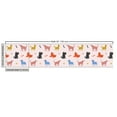 thumbnail image 3 of Ambesonne Dog Print Fabric by the Yard Upholstery, Pets Bones Paws Drawing, 5 Yards, Blue Vermilion Yellow, 3 of 5