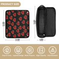 thumbnail image 5 of Hair Tools Storage with Heat Resistant Mat- Red Printed Curling Iron Travel Bag/Flat Iron Case for Women, 5 of 8