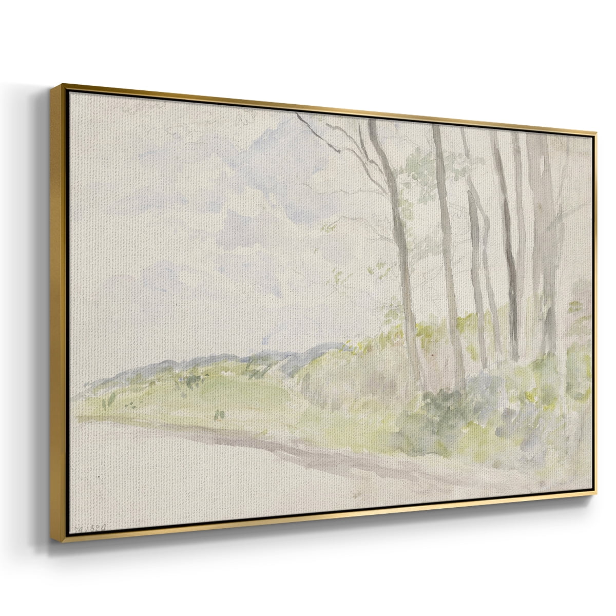 Vintage Landscape-CCCLII By Wexford Home Framed in Gold Wood Gallery Wrapped Canvas 25 in. x 37 in.