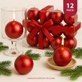 thumbnail image 3 of Biedermann & Sons Metallic Ball Candles, Box of 12, Red, 1.5-Inch Diameter, 3 of 7