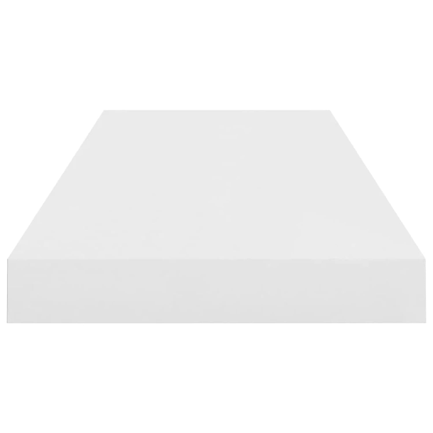 vidaXL Wall Shelf High Gloss White Honeycomb MDF, Metal Small