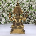 thumbnail image 3 of Lord Ganesha Statue Large Ganesha Idol Brass Ganpati Sculpture Hindu God Statue Ganesha Figurine Ganesh Murti Good Luck God for Gift Handcrafted God Statue Indian Home Temple Decor - AtoZ India Cart, 3 of 5
