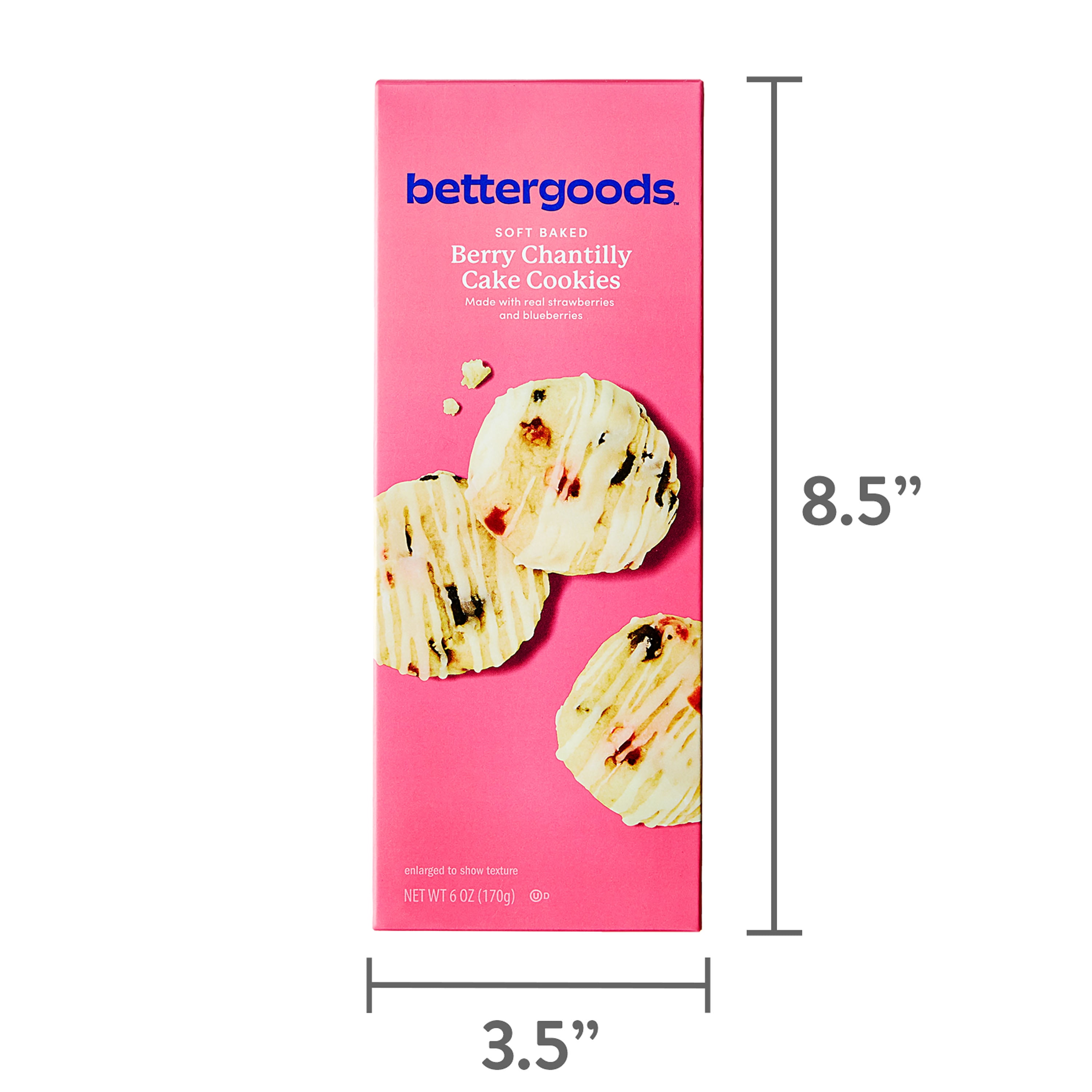 bettergoods Soft Baked Berry Chantilly Cake Cookies, 6 oz
