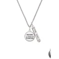 thumbnail image 2 of Delight Jewelry Silvertone Domed Sisters are Best Friends Forever Silvertone Hope Anchors the Soul Bar Charm Necklace, 23", 2 of 4