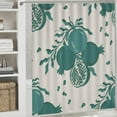 thumbnail image 5 of Bathroom Rugs 4 Piece with Shower Curtain Sets, Sage Green Leaf Stripe Pattern Printed on Cute Shower Curtain Sets with Rugs, Designed for Farmhouse Boho Contemporary Bathrooms, 72 x 72 inches, 5 of 8