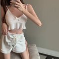 thumbnail image 1 of Conjunto de Pijama de 2 piezas con lazo para mujer, ropa de dormir coreana con volantes, ropa interior para estar en casa, 1 of 3