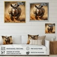 thumbnail image 4 of Designart "African Horned Giant Dashing" Animals Floater Framed Canvas Print, 4 of 7