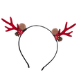 thumbnail image 3 of Diadema Navidad de Cuernos de Ciervo Rojo - Accesorio festivo de plástico para el cabello en fiestas navideñas, 23,5 x 15 cm, 3 of 5