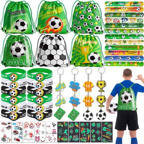 Bolsas de fútbol Party Favors Bluegogo para niños, 58 unidades