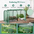 thumbnail image 4 of Patiojoy Portable Mini Greenhouse 47" x 22" x 24" Outdoor Green House with Roll-Up Door Green, 4 of 8