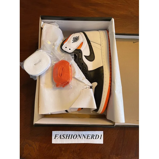 Ni - ke Ni - ke Air Jordan 1 High OG Retro Electro Orange GS Size 7Y