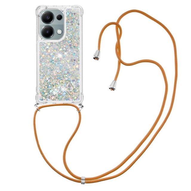 Funda FOXDOCK para Xiaomi Redmi Note 13 Pro 4G con Cuerda Ajustable, Brillo Líquido, Protección Antigolpes y Lente – Ideal para Regalo
