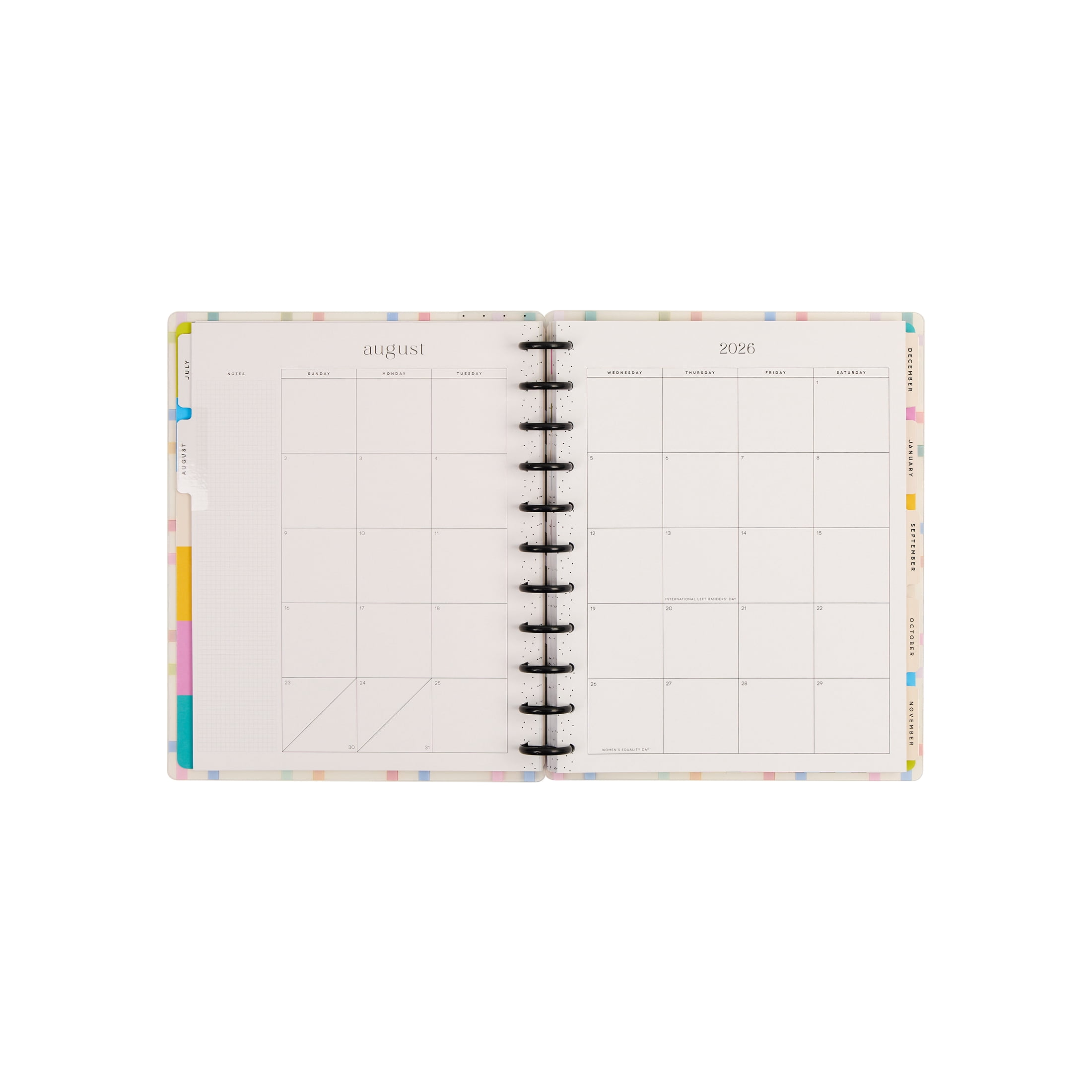 Happy Planner Monthly and Weekly Big Planner (8.5” x 11”) Mixed Brights Simply Teacher 12-Month July 2026 - June 2027, disc bound system