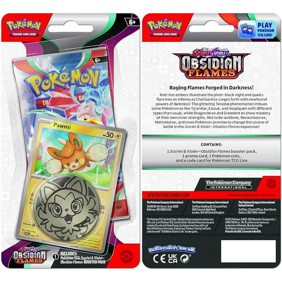 Scarlet & Violet - Obsidian Flames Checklane Blister - Pawmi