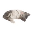 thumbnail image 4 of WHAMVOX 1Pcs Cute Figurine Grey Lying Down Cat Shape Plastic For Home And Office Decoration, 4 of 7
