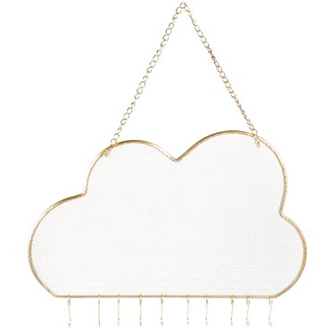 Masteelf Golden Metal Jewelry Organizer for Wall Mounting Display Earrings Necklace Bracelets Storage