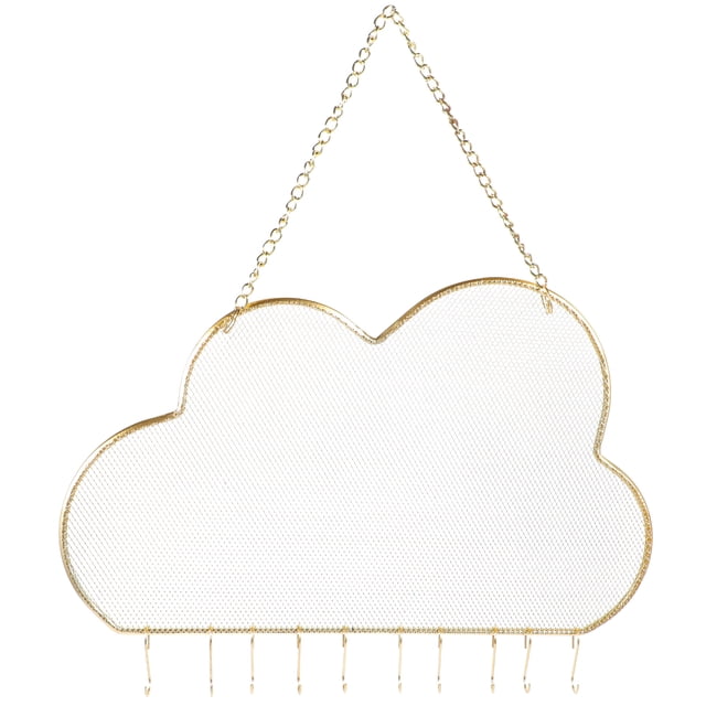 GOOHOCHY Organizador de joyas para colgar en la pared con forma de nube, colgador de joyas para colgar en la pared, estante para collares