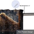 thumbnail image 5 of Winter Bear Curtain Valances for Kitchen Windows Rutsic Cabin Farmhouse Nature Scenery Rod Pocket Valances for Bedroom Living Room Dining Room 54 by 18 in, 1 Panel, 5 of 6