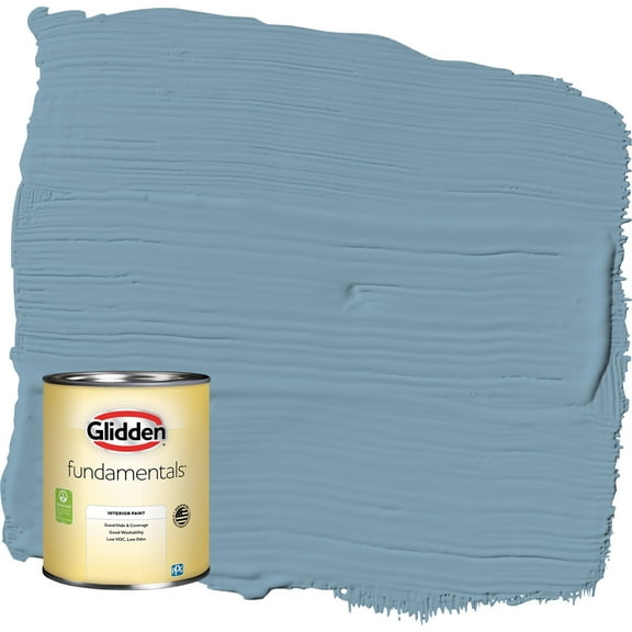 Glidden Fundamentals Americana / Blue Flat Interior Paint, 1 Quart