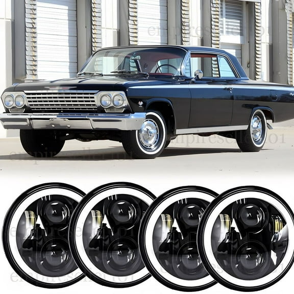 4pcs 5.75 5-3/4" inch Round Sealed Hi/Lo Beam Led Headlights Headlamp