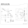 thumbnail image 5 of Aqua Vintage AE8107DL Concord 7" Center Deck-Mount Clawfoot Tub Faucet with Hand Shower, Brushed Brass, 5 of 8