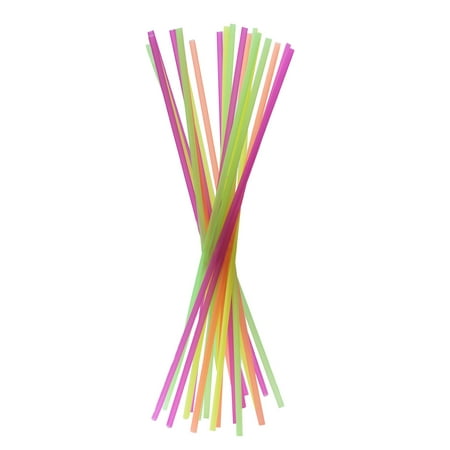 Honeystix Straws - Perfect Stix Neon20-200ct Long Straight Neon Straws, 20