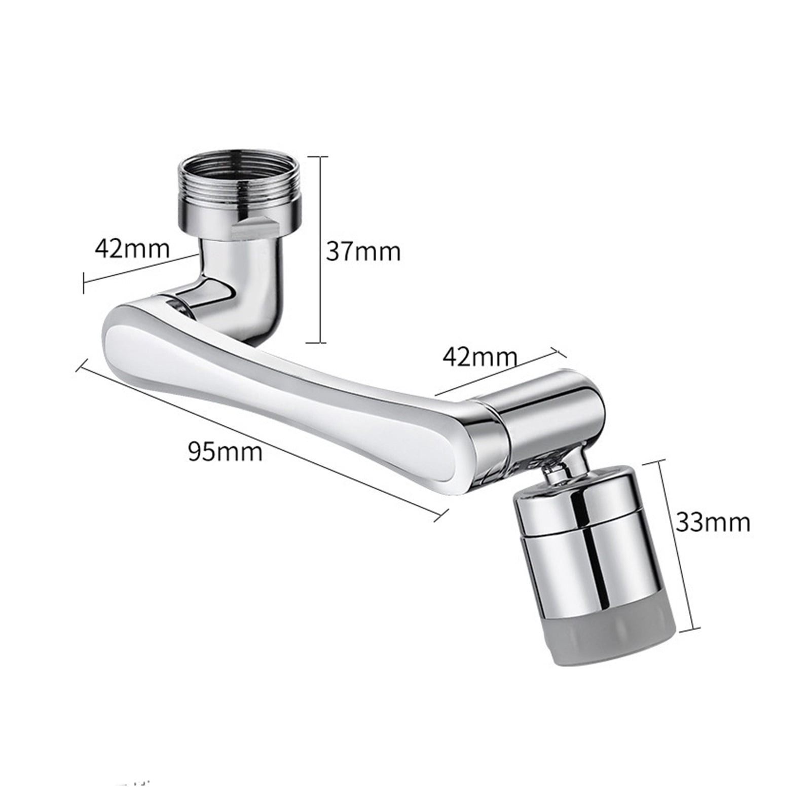 Universal 1440° Rotatable Faucet Aerator Extender Plastic Splash Filter Faucets Bubbler Nozzle Robotic Arm For Kitchen Bathroom ,Durable Material
