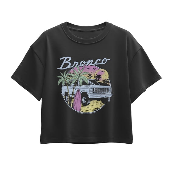 Ford - Beach Bronco - Youth Girls Boxy T-Shirt
