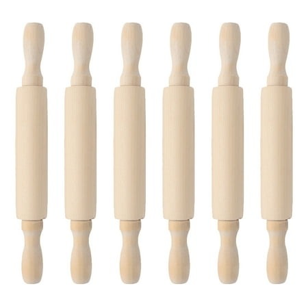 

FRCOLOR 6Pcs Baking Rolling Poles Mini Baking Rolling Sticks Children Play House Model