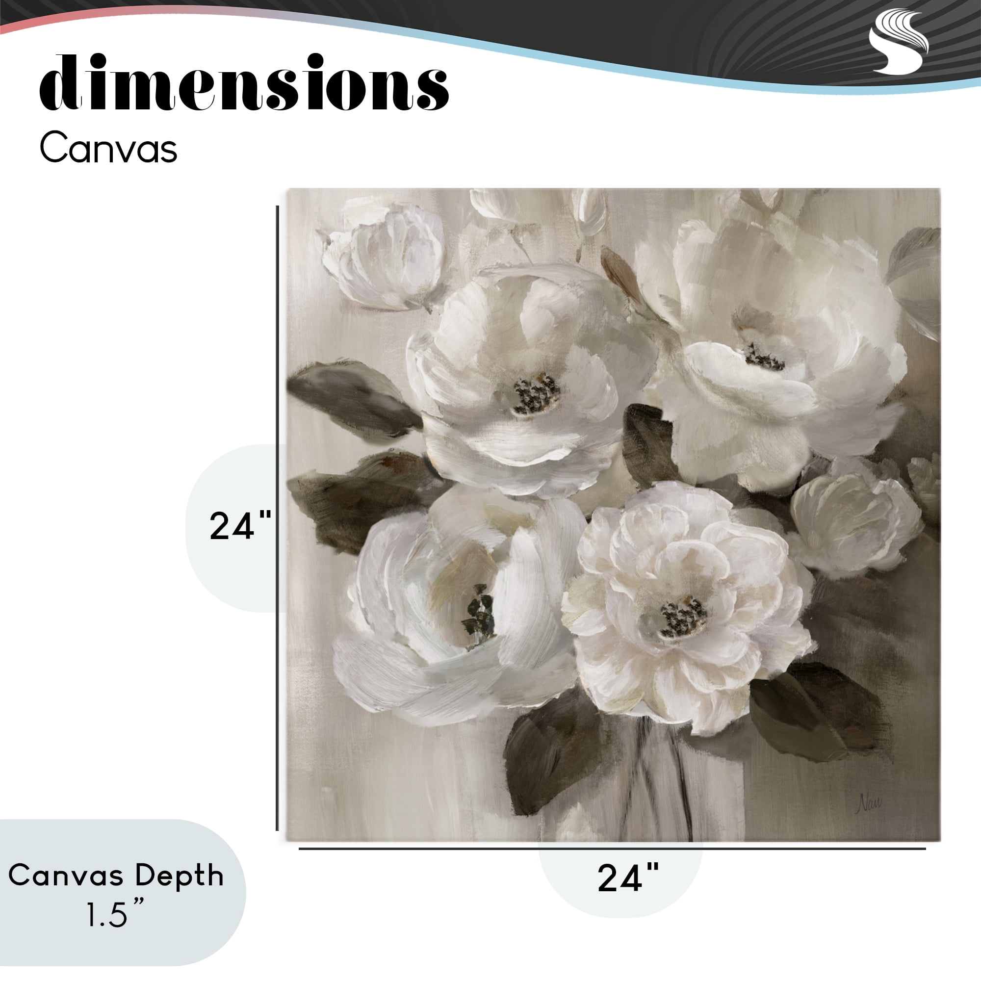 Stupell Industries Ivory Flower Bushel Canvas Wall Art, design by Nan
