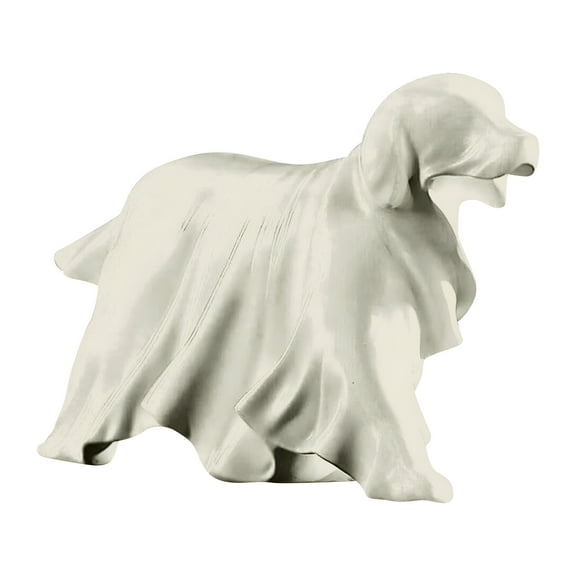 LAMIRO Halloween Ghost Dog Statue–A Halloween ornament suitable for display in the entryway or living room