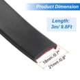 thumbnail image 2 of Uxcell U-Shape Edge Banding 9.8Ft x 0.71 inch TPE Self-Adhesive Veneer Edging Trim Flexible Furniture Edge Black, 2 of 5