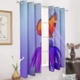 thumbnail image 3 of Butterfly on Purple Flower Blackout Window Curtains for Bedroom Living Room Kicthen High Shading 2 Panels, 3 of 6
