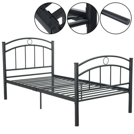 bed frame twin platform metal x42 x35 bedroom furniture walmart