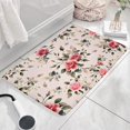 thumbnail image 3 of Pioneer Flower Floral Print Flannel Non Slip Door Rugs,Washable Door Mats Indoor,Decorative Door Mats,Dirt-Resistant and Absorbent Doormat for Entrance,Bedroom,Kitchen,Bathroom,23.5"x16", 3 of 5