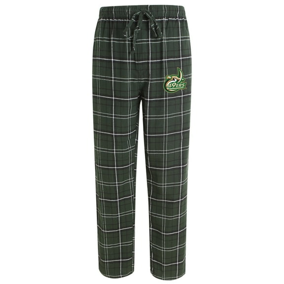 Men's Concepts Sport Green/Black Charlotte 49ers Ultimate Flannel Pants