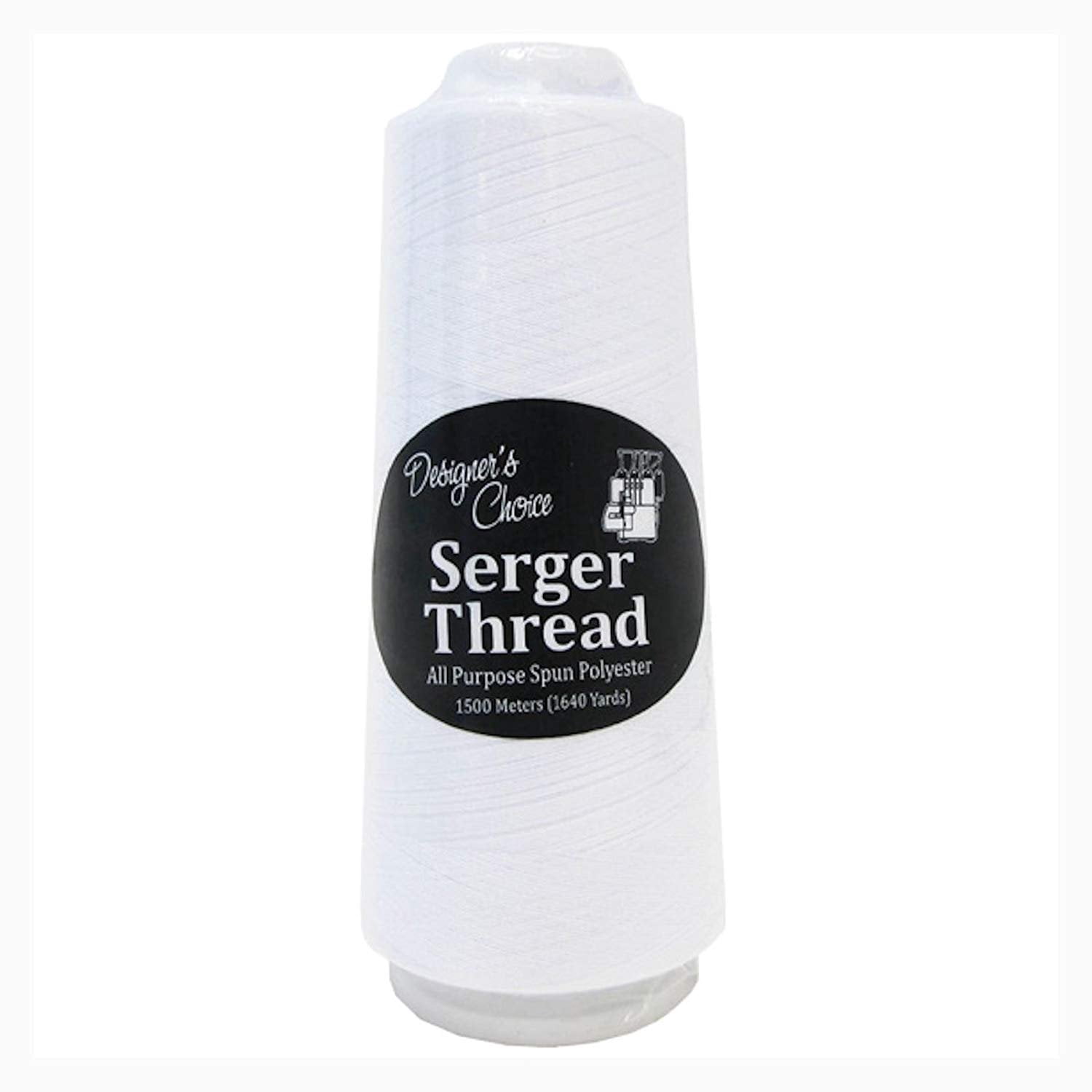 Set of 12 Black & White Serger Embroidery Thread Cones by Allary