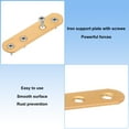 thumbnail image 2 of Paquete de 10 Soportes Planos Rectos, 2.95 x 0.71 Pulgadas Soporte Plano para Reparación de Muebles de Madera/ Soporte de Caja de PC de Madera, Soporte de Muebles de Placa [Dorado], 2 of 6