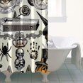 thumbnail image 4 of Beige Halloween Skull Pumpkin Pattern Shower Curtain 36"x72" ,Bathroom Decorative Shower Curtains Set with 12 Hooks,Modern Waterproof Washable Shower Curtain, 4 of 6