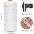 thumbnail image 5 of 3 färger Macrame Garn, Macrame Rep 3mm X 100m Natural Macrame Co, 5 of 5
