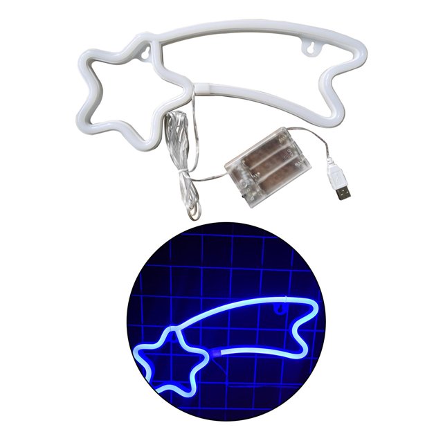 LED luz de pared decoración para navidad niños habitación boda Bar adornos lámpara - Azul Colco luz de neón