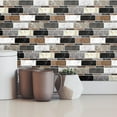 thumbnail image 6 of 5 Sheet Peel and Stick Backsplash Waterproof Stone Backsplash Tile Marble Self Adhesive Peel and Stick on Backsplash for Kitchen Bathroom Fireplace Cabinet 4"x8" White, 6 of 7