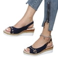 thumbnail image 5 of KEVCHE Orthopedic Sandals for Women,Women Walking Slippers with Arch Support Wedge Sandals Summer Dressy Open Toe Ankle Strap Platform Beach Casual Slip on Sandals Beach Dress Comfortable, 5 of 6