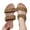 Brown, variant on Women's Sparkly Glitter Sandal Sequin Two Band Open Toe Slip On Slides Wedding