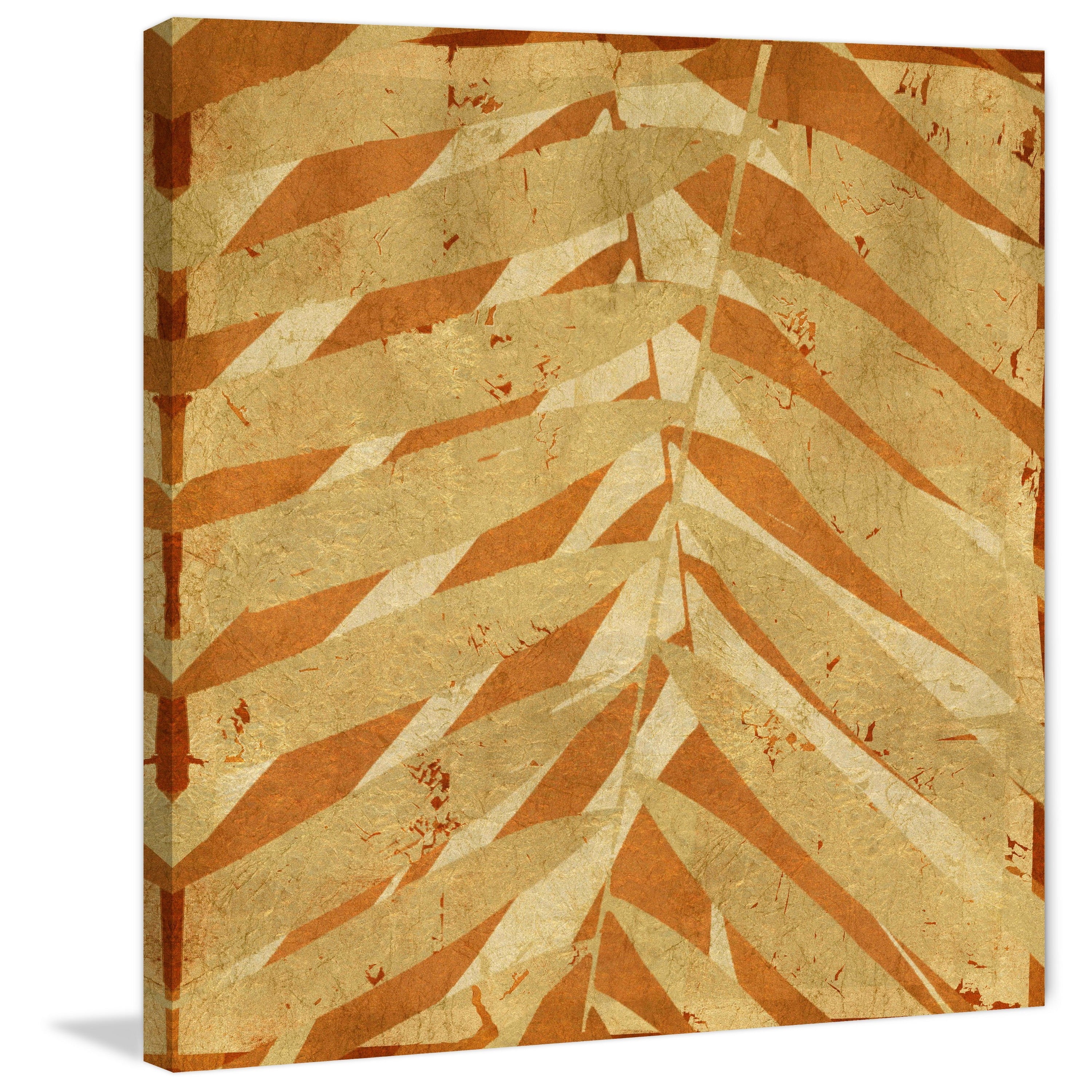 "Palm Fossil I" Painting Print on Wrapped Canvas