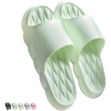 Shower Slippers for Women Men Indoor Cloud Slides Sandals Bathroom Shower Slippers Comfort Lightweight Soft Open Toe Slippers Summer Outdoor Shoes Beach Sandals Shoes Non Slip Cool Slippers