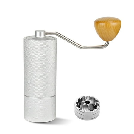 

Manual Coffee Grinder Capacity Hand Adjustable Steel Core Burr for Kitchen Silver 6 Corners